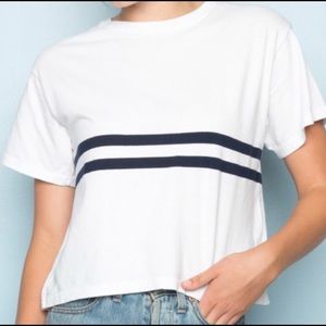 Brandy Melville two striped aleena tee